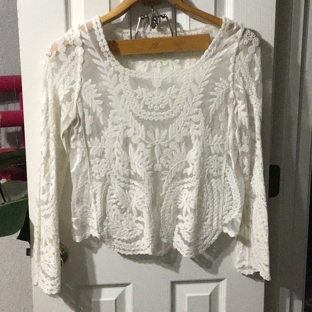 Lace long sleeve top